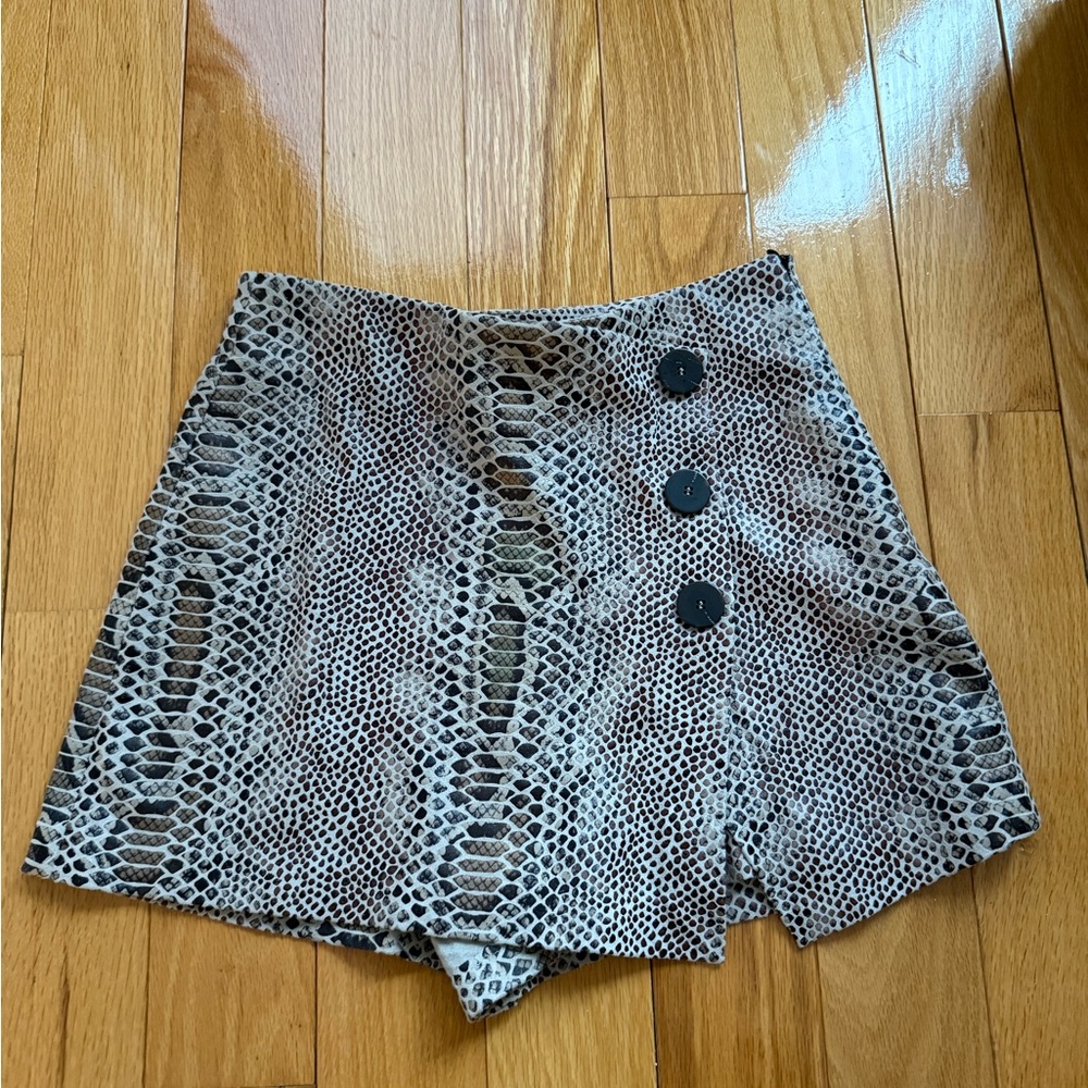 Zara Snake Print Skort